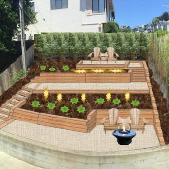 Green Mountain Landscaping - Longview Project - Design Concept (created by homeowner) - Landscaping Near Me - San Bruno, California