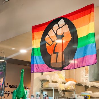 Sweet Betty's - An inclusive rainbow flag with the raised fist symbol! - Breakfast & Brunch Near Me - Gresham, Oregon Sweet Betty's - An inclusive rainbow flag with the raised fist symbol! - Breakfast & Brunch Near Me - Gresham, Oregon