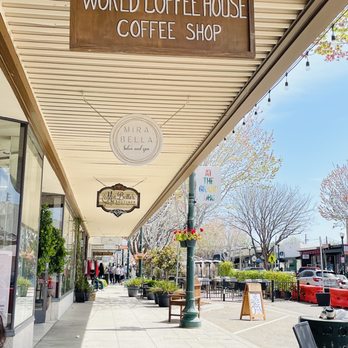 World Coffee House - World Coffee House sign - Coffee & Tea Near Me - Tracy, California