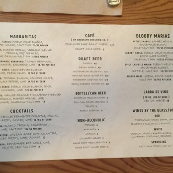 Rosie's - Menu (drinks) - Mexican Near Me - New York, New York Rosie's - Menu (drinks) - Mexican Near Me - New York, New York