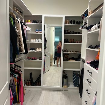 A Closet Enterprise - "her" closet - Cabinetry Near Me - Vero Beach, Florida A Closet Enterprise - "her" closet - Cabinetry Near Me - Vero Beach, Florida