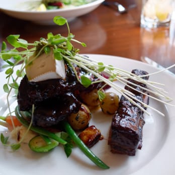 Cedar House Restaurant - Slow roasted, glazed short ribs - Canadian (New) Near Me - Golden, British Columbia Cedar House Restaurant - Slow roasted, glazed short ribs - Canadian (New) Near Me - Golden, British Columbia