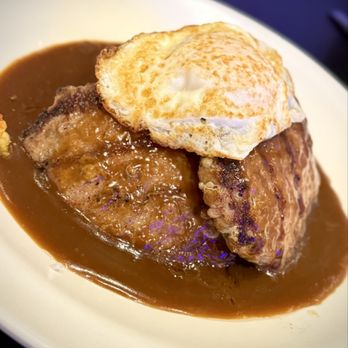 Panya Bistro & Bakery - LOCO MOCO w/ a grilled portobello mushroom,L two angus beef patties, brown gravy & an over easy egg $30 - Bakeries Near Me - Honolulu, Hawaii