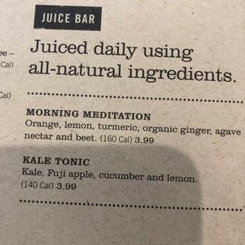 First Watch - Juice menu - Cafes Near Me - Jacksonville, Florida