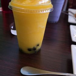 Mango bubble tea