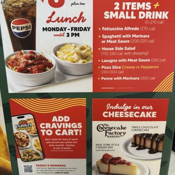Fazoli's - Lunch menu - Italian Near Me - Glendale, Arizona
