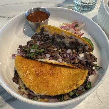 El Bistro by Salt and Pepper - Asada tacos, tortillas were fresh and beyond what I expected! - Latin American Near Me - Modesto, California