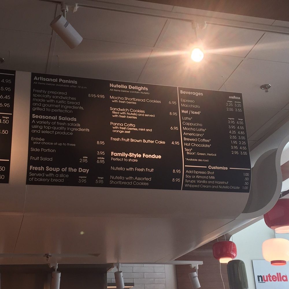 Nutella Cafe - Menu - Desserts Near Me - Chicago, Illinois