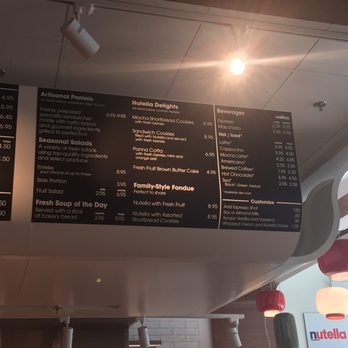 Nutella Cafe - Menu - Desserts Near Me - Chicago, Illinois Nutella Cafe - Menu - Desserts Near Me - Chicago, Illinois