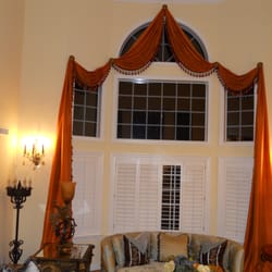CA Draperystudio - Arched Window Accents. Our friend and client Iman was very pleased with the outcome of the design.