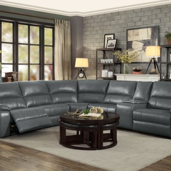 Sleepy Heads - Power Sectional with storage drink console - Furniture Stores Near Me - Melbourne, Florida