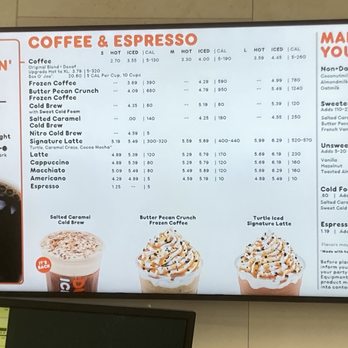 Dunkin' - Java menu - Donuts Near Me - Fort Polk South, Louisiana