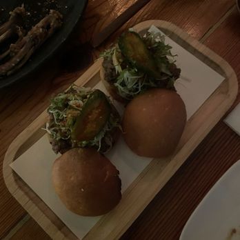 Danji - BULGOGI BEEF SLIDERS (2)  Niman Ranch beef, spicy cucumber & scallion salsa on milk bread buns - Korean Near Me - New York, New York