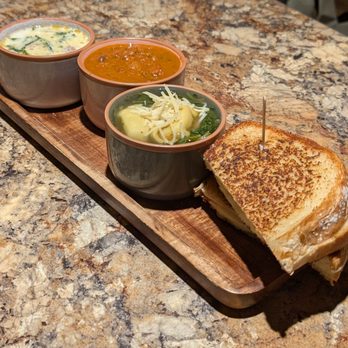 Tina’s Cafe' 38 - Soup flight with grilled cheese. - Salad Near Me - Torrington, Connecticut Tina’s Cafe' 38 - Soup flight with grilled cheese. - Salad Near Me - Torrington, Connecticut