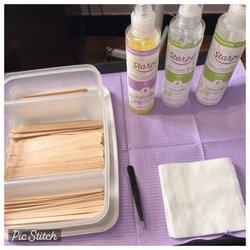 Glam By Sham - A clean set up before a wax session.