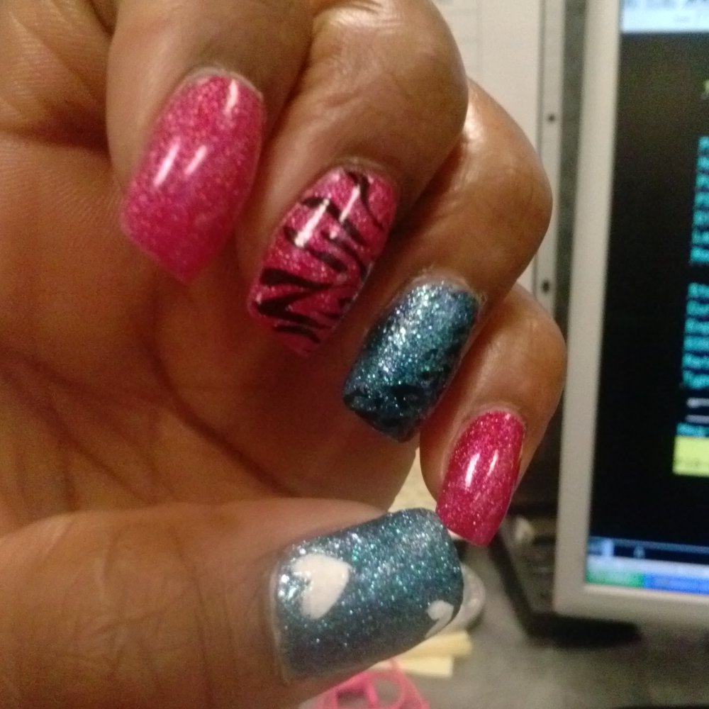 Beyond Nails & Spa - I gave her 3 different pictures and she came up with this masterpiece. Simple yet cute and stylish! - Nail Salons Near Me - Tucson, Arizona