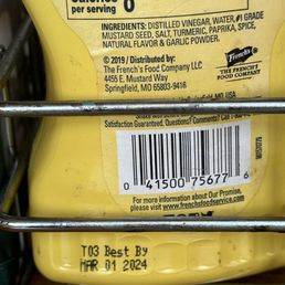 Expired mustard.  Had to be really old to be months after the expiration date.