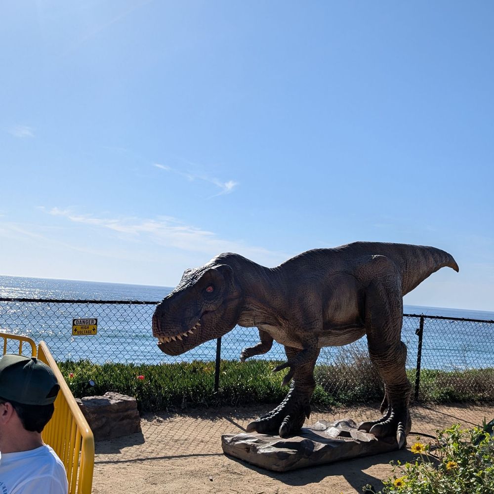 The Camp Store - Dinosaur statues! - Pizza Near Me - Carlsbad, California