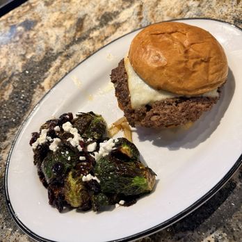 54th Street Restaurant & Drafthouse - DOUBLE SMASHED CHEESEBURGER with DRESSED ROASTED BRUSSEL SPROUTS - Bars Near Me - The Colony, Texas 54th Street Restaurant & Drafthouse - DOUBLE SMASHED CHEESEBURGER with DRESSED ROASTED BRUSSEL SPROUTS - Bars Near Me - The Colony, Texas