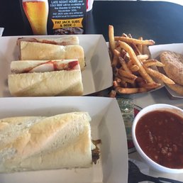 Philly cheese steak, chili, chicken parm