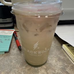 Iced Matcha Latte w/ strawberry cold foam