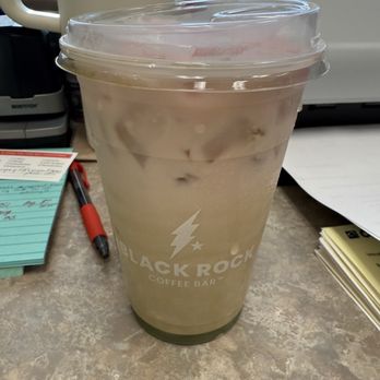 Black Rock Coffee Bar - Iced Matcha Latte w/ strawberry cold foam - Coffee & Tea Near Me - Hutto, Texas
