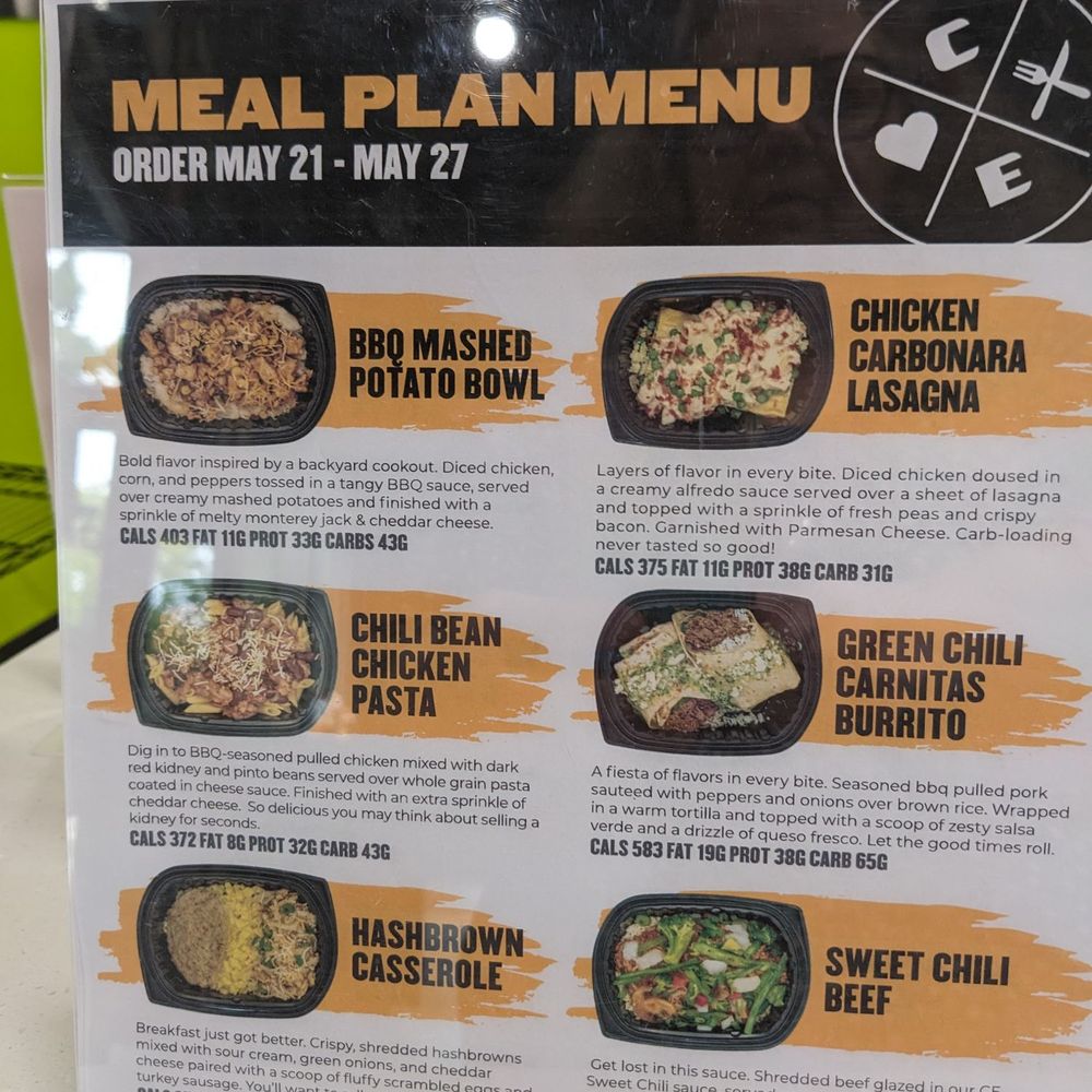 Last week's menu Last week's menu