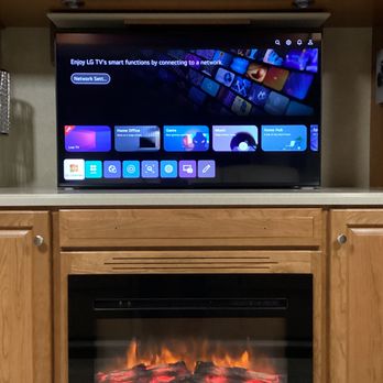 Amazing Creations RV - Cabinet with the televator - RV Repair Near Me - Junction City, Oregon