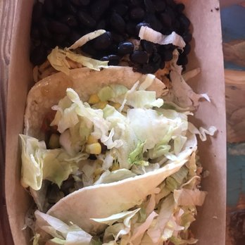 Oahu Mexican Grill - Two chicken tacos and rice and beans - Tex-Mex Near Me - Honolulu, Hawaii