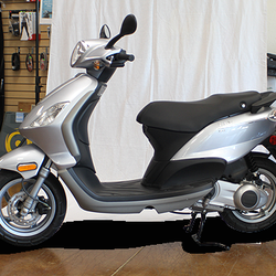 Bay Riders Group - #bayridersgroup Piaggio Fly 150's, perfect for scooter training, rent by the day to tour the town, or to take your DMV M-1 license test!