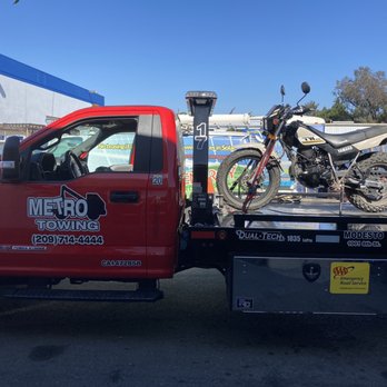 Metro Towing - TW200 in tow after it broke down in Livermore - Towing Near Me - Livermore, California