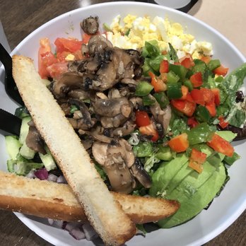 The Stand - American Classics Redefined - The Cobb with mushroom and peppers - New American Near Me - Irvine, California The Stand - American Classics Redefined - The Cobb with mushroom and peppers - New American Near Me - Irvine, California