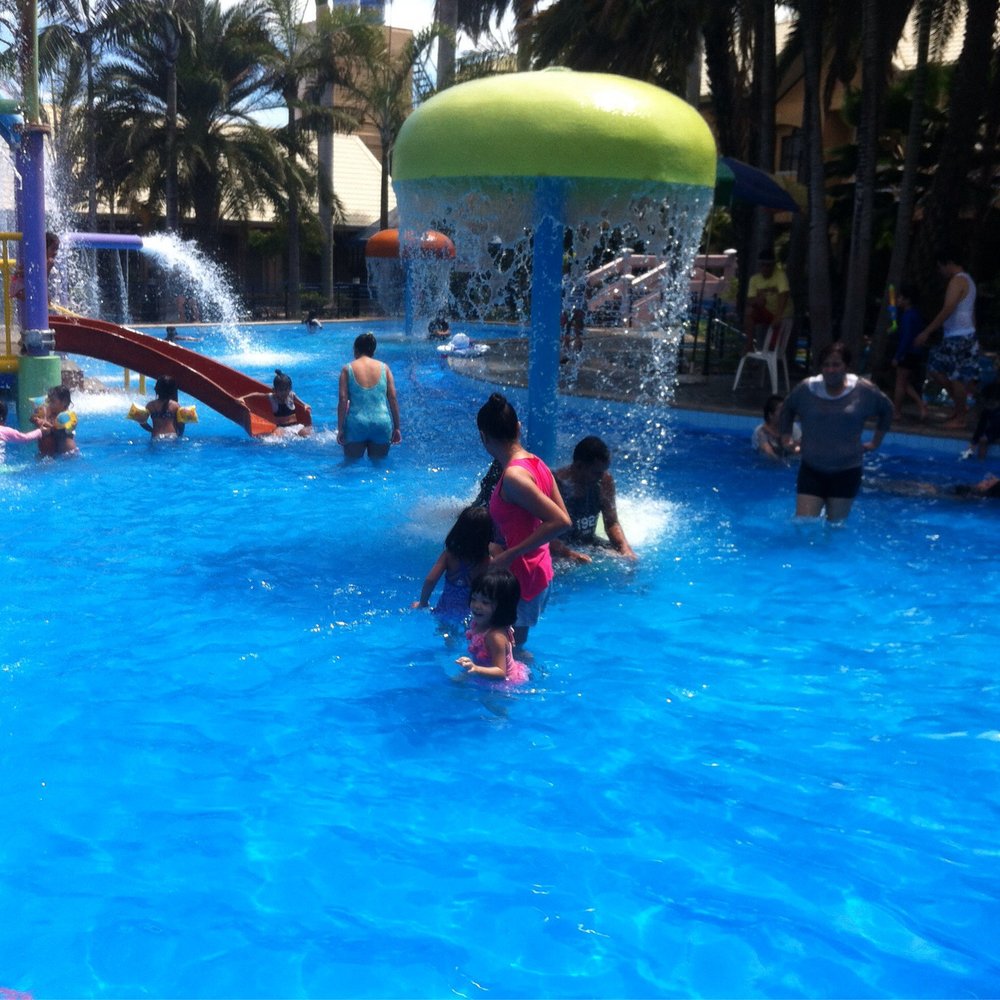 WaterCamp Resort - If you're shy about wearing a bikini, it's ok to don a shirt and shorts - Resorts Near Me - Kawit, CAV