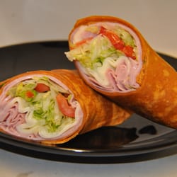 Grocery Basket - Ham and Cheese on a Tomato Basil Wrap