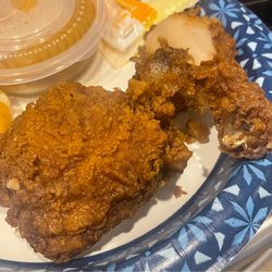 KFC - Chicken loaded with more old oil than a line of college girls tanning on South Beach in Florida.
