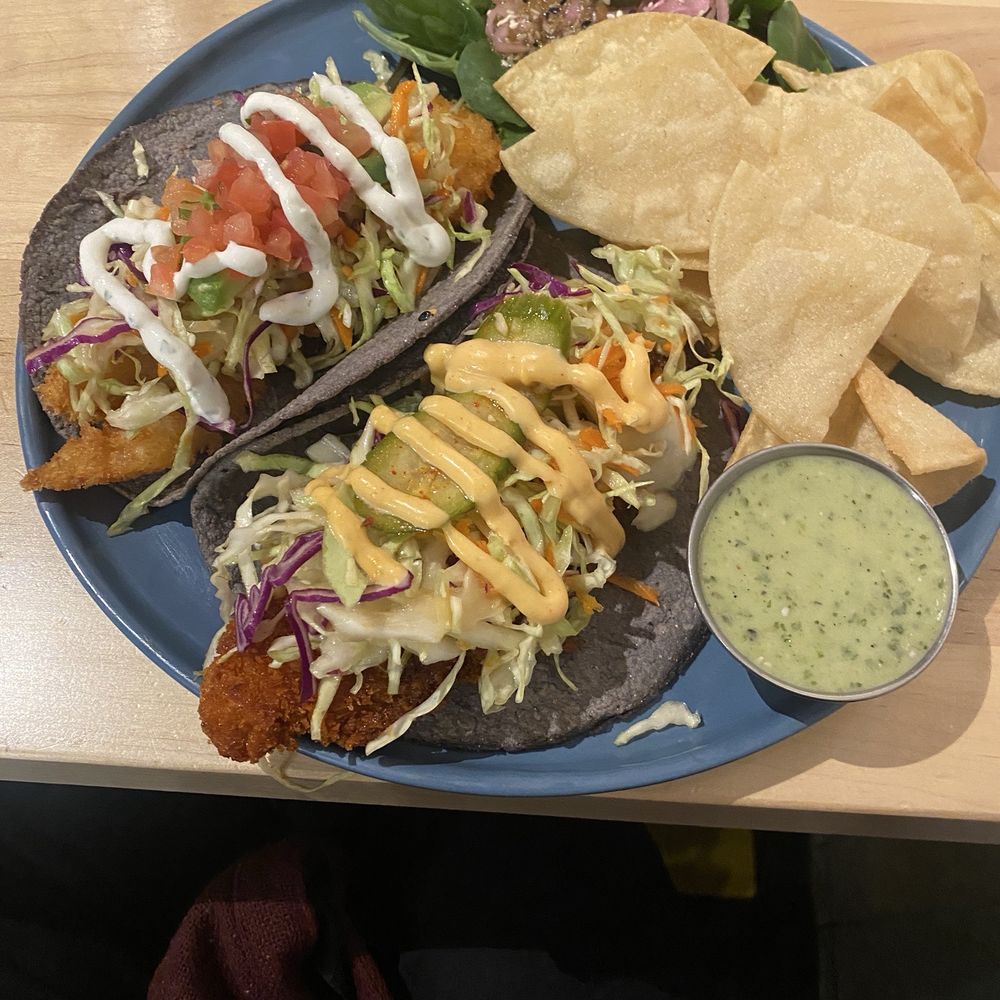 Belly - 2 Taco Platter: shrimp & hot chicken - Mexican Near Me - Oakland, California