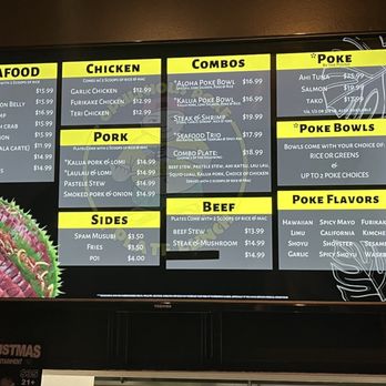 Da Hale - Menu board - Poke Near Me - Las Vegas, Nevada