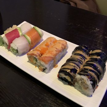 Runa Izakaya - J114 Rainbow Roll J115 Orange Roll J126 Spiderman Roll - Chinese Near Me - Tinley Park, Illinois