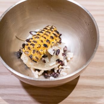 SSAL - Dessert: Charred corn ice cream, black truffle, forbidden rice - Korean Near Me - San Francisco, California SSAL - Dessert: Charred corn ice cream, black truffle, forbidden rice - Korean Near Me - San Francisco, California