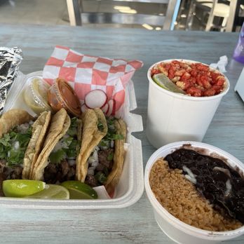 Las Tejitas - Asada tacos, rice and black beans, hot Cheetos esquites - Mexican Near Me - Kennesaw, Georgia