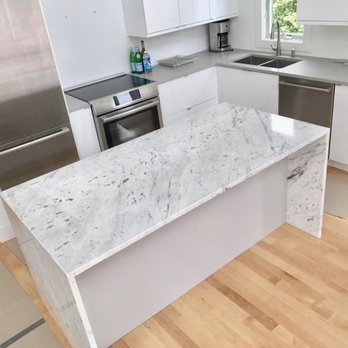 Stonegate Granite & Marble - White Carrara Marble - Double Waterfall - General Contractors Near Me - Georgetown, Delaware Stonegate Granite & Marble - White Carrara Marble - Double Waterfall - General Contractors Near Me - Georgetown, Delaware