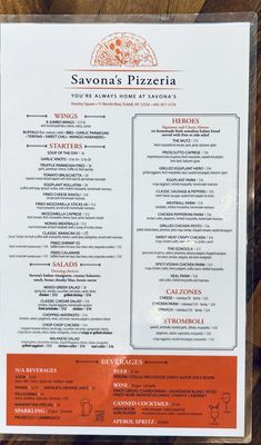 Menu photo 2 Savona's Pizzeria Fishkill, NY Menu photo 2 Savona's Pizzeria Fishkill, NY