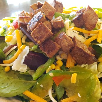 Green Tomato Grill - Southwest Steak Salad (no beans; dressing on the side) - New American Near Me - Orange, California Green Tomato Grill - Southwest Steak Salad (no beans; dressing on the side) - New American Near Me - Orange, California