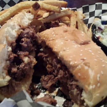 McWethy's Sports Bar - BBQ Beef Brisket, with fries and coleslaw. - Sports Bars Near Me - Bolingbrook, Illinois