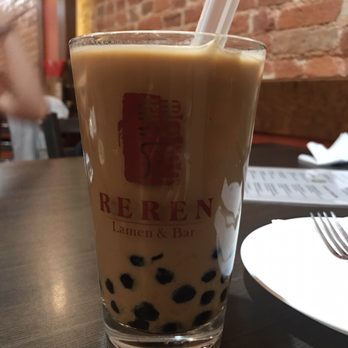Reren Lamen & Bar - Original black bubble milk tea. - Ramen Near Me - Washington, DC, District of Columbia