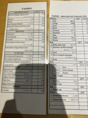 Menu photo 2 Yakitori Taisho San Diego, CA