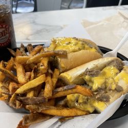 The Original Steaks and Hoagies - Cleveland - $10 small lunch combo it's a great cheesesteak!  Best around. Whiz wit