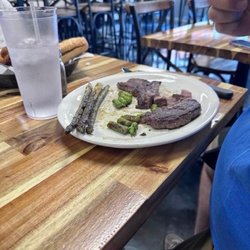 B’more Salty - Delicious ribeye and grilled asparagus
