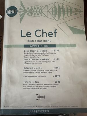 Menu photo 5 Le Chef Cozumel Cozumel, ROO Menu photo 5 Le Chef Cozumel Cozumel, ROO