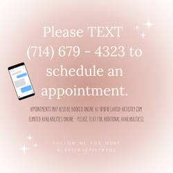 Beyond Beauty Lashes - Please TEXT to schedule your appointments! Visit our new website to book appointments online. :)